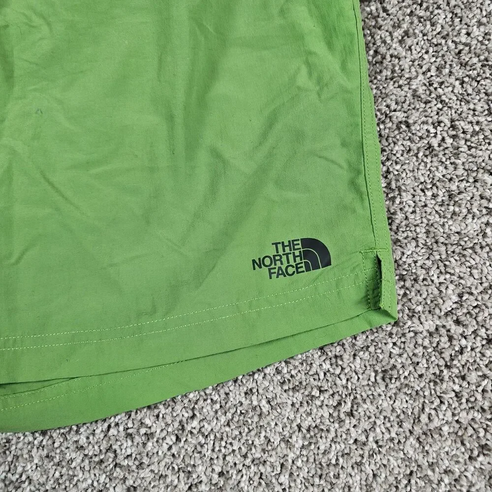 North Face Swim Trunks Mens 2XL Green Board Shorts Mesh Lined Flash Dry Beach